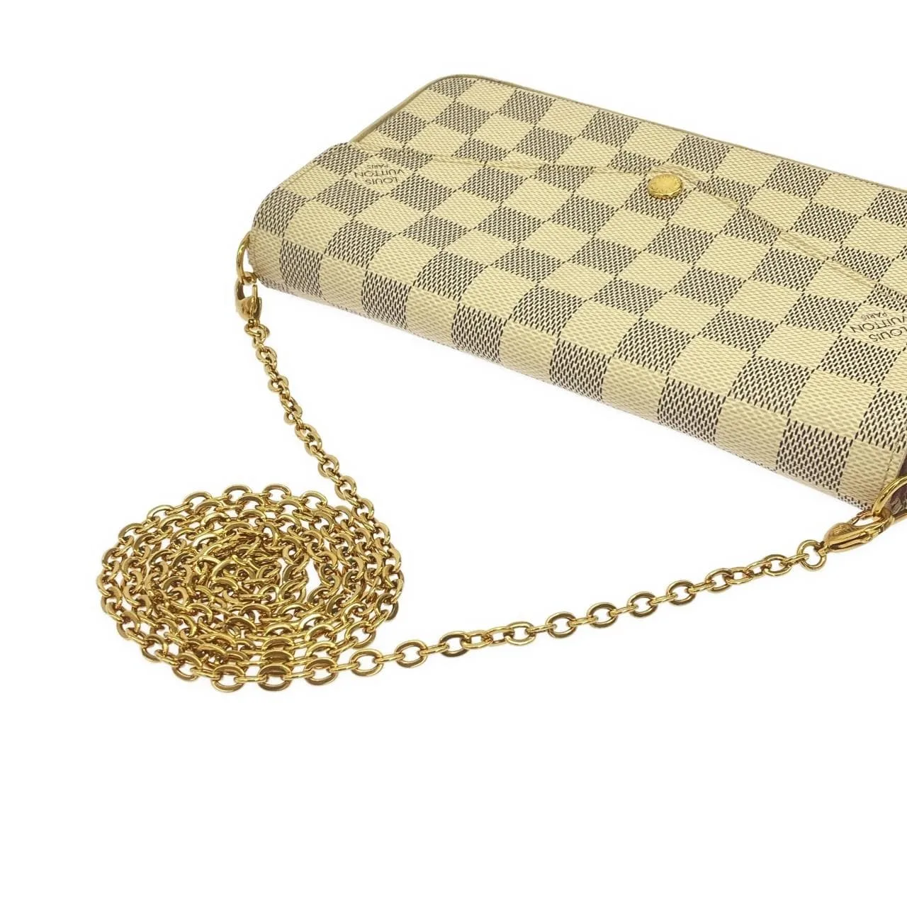LOUIS VUITTON Pochette N63106 Shoulder Damier 黑色 Damier 中古品B - 縮圖 5