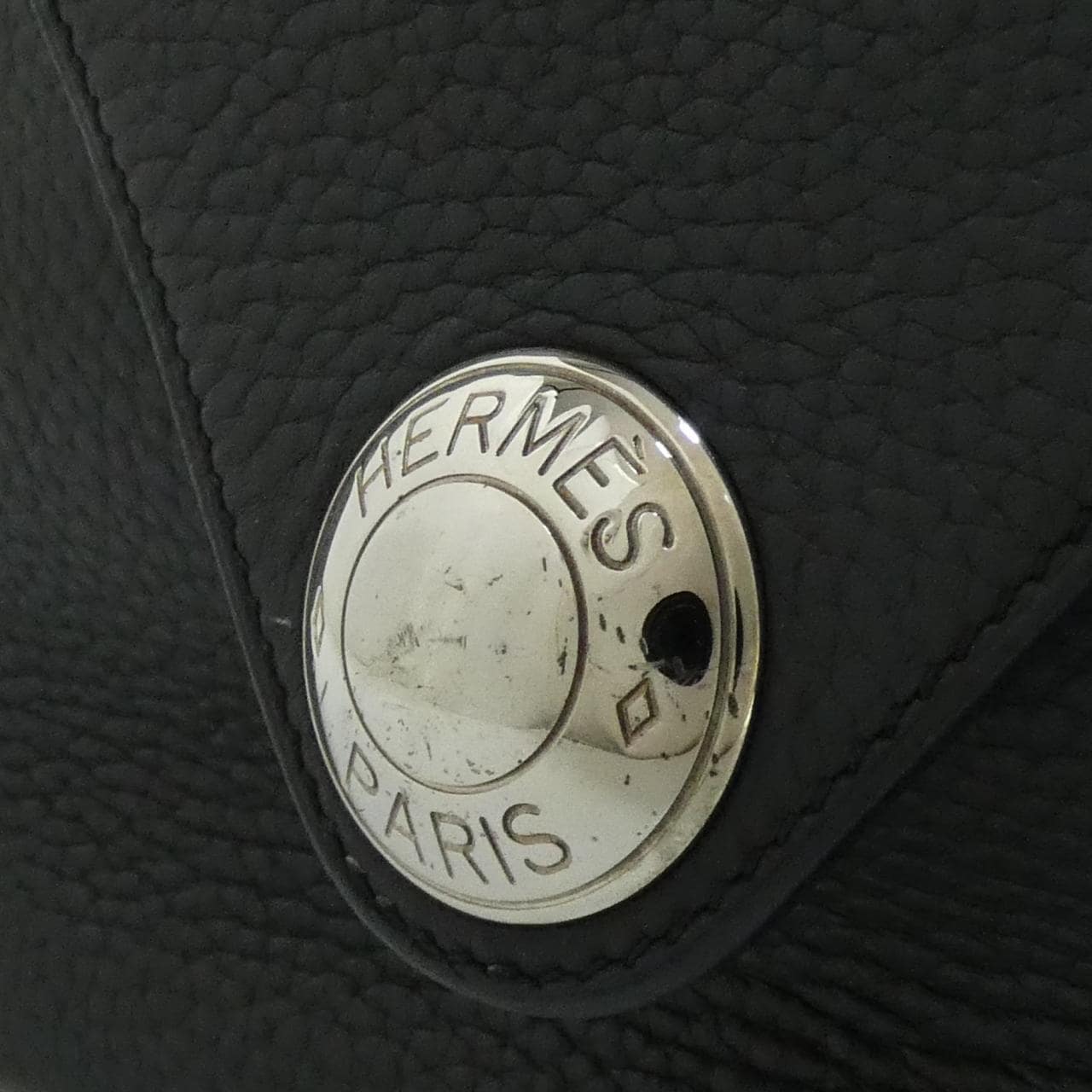 HERMES HERMÈS Shoulder Bag Clemence 黑色 Clemence 皮 中古品A - 縮圖 4