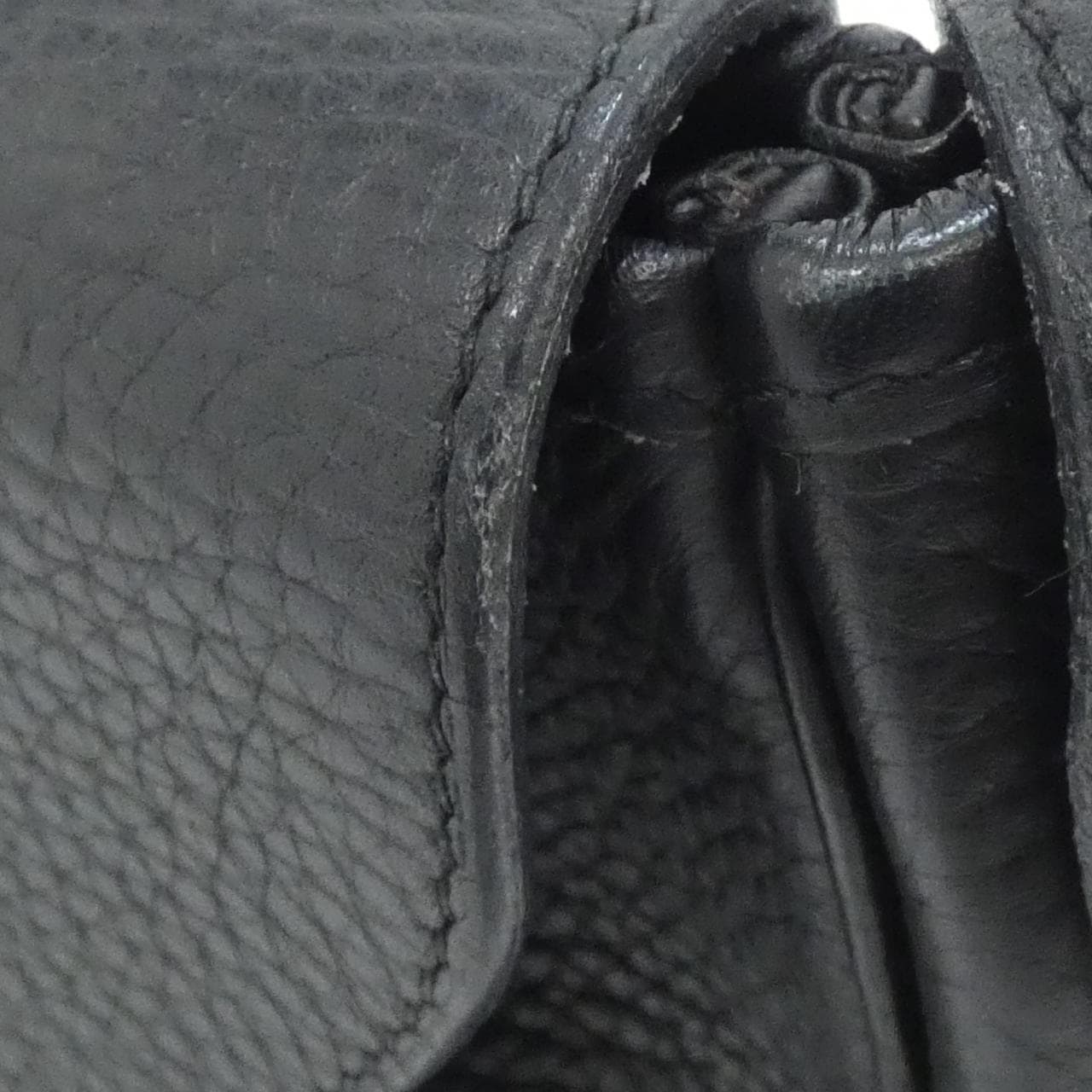 HERMES HERMÈS Shoulder Bag Clemence 黑色 Clemence 皮 中古品A - 縮圖 7