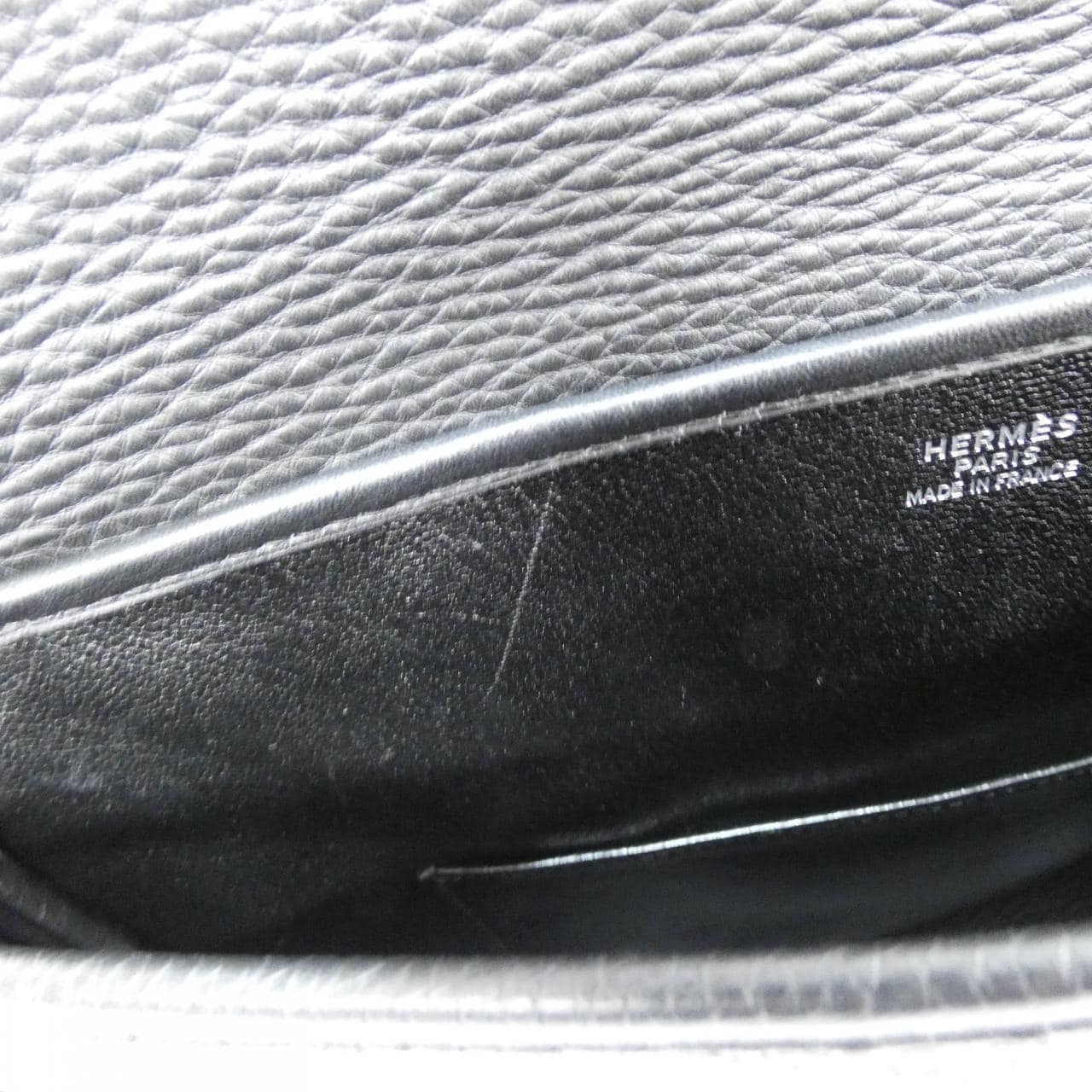 HERMES HERMÈS Shoulder Bag Clemence 黑色 Clemence 皮 中古品A - 縮圖 10