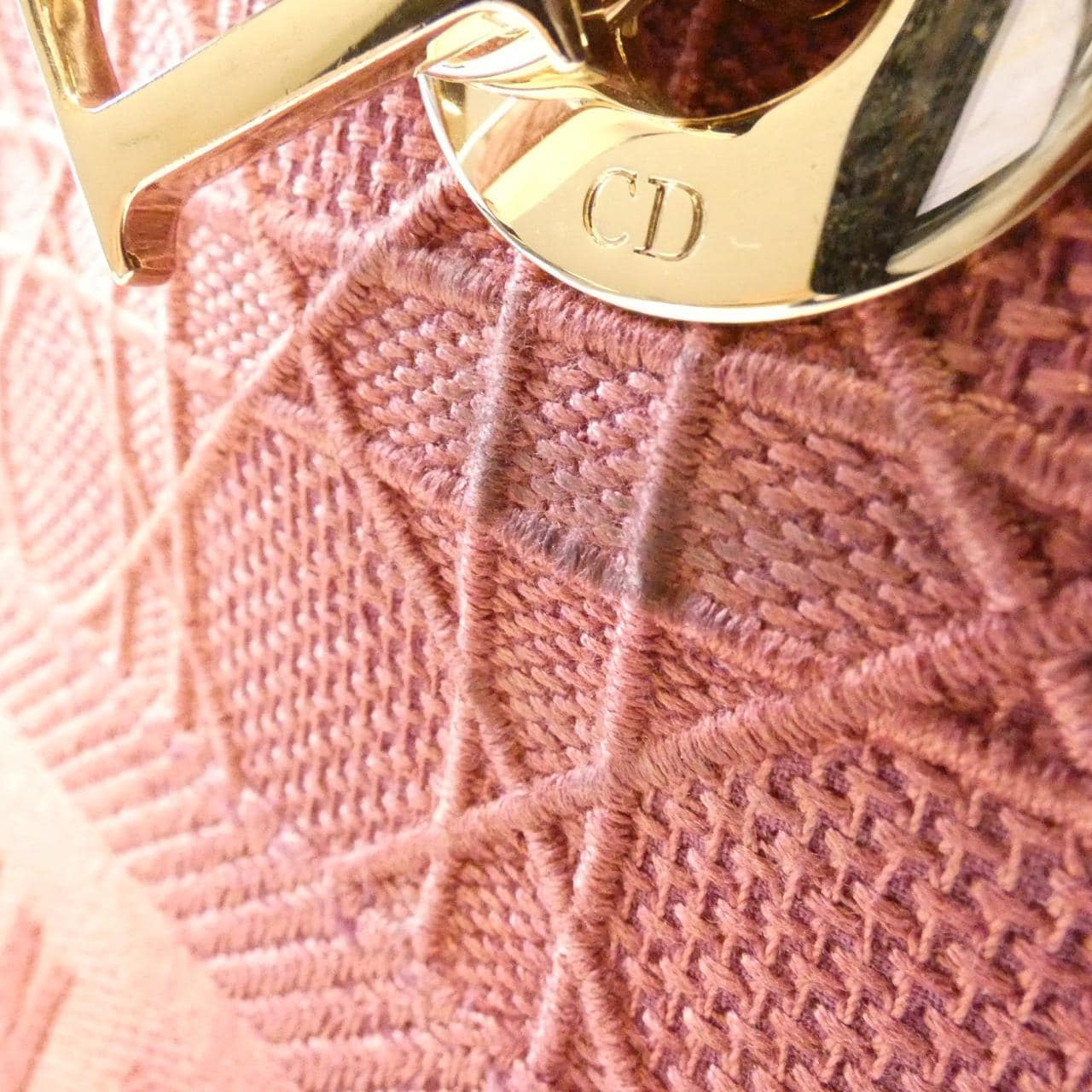 DIOR Lady Dior M0565OREY Bag Canvas Pink Canvas - Thumbnail 4