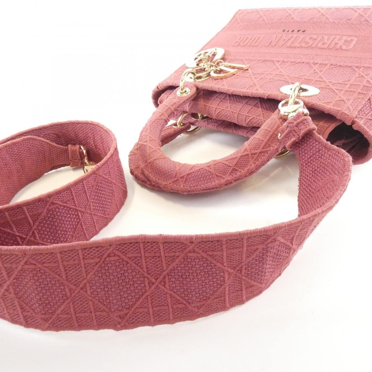 DIOR Lady Dior M0565OREY Bag Canvas Pink Canvas - Thumbnail 6