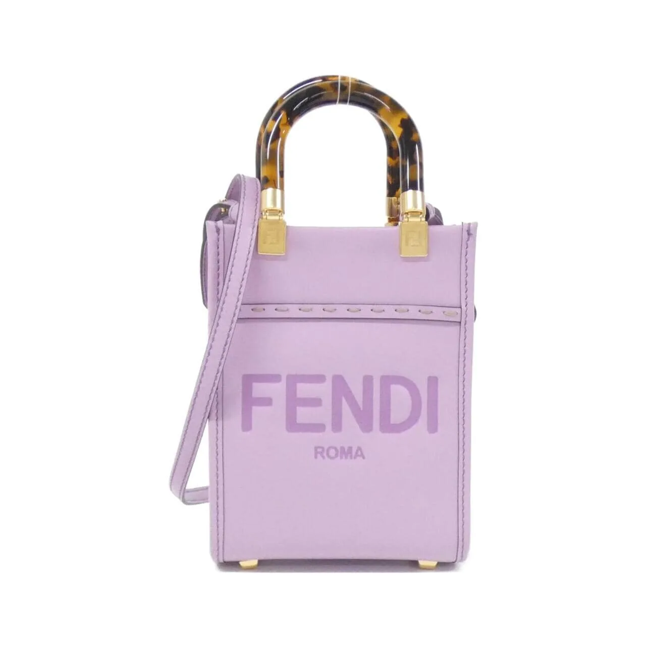 FENDI Sunshine Shopper 8BS051 ABVL Handbag Purple