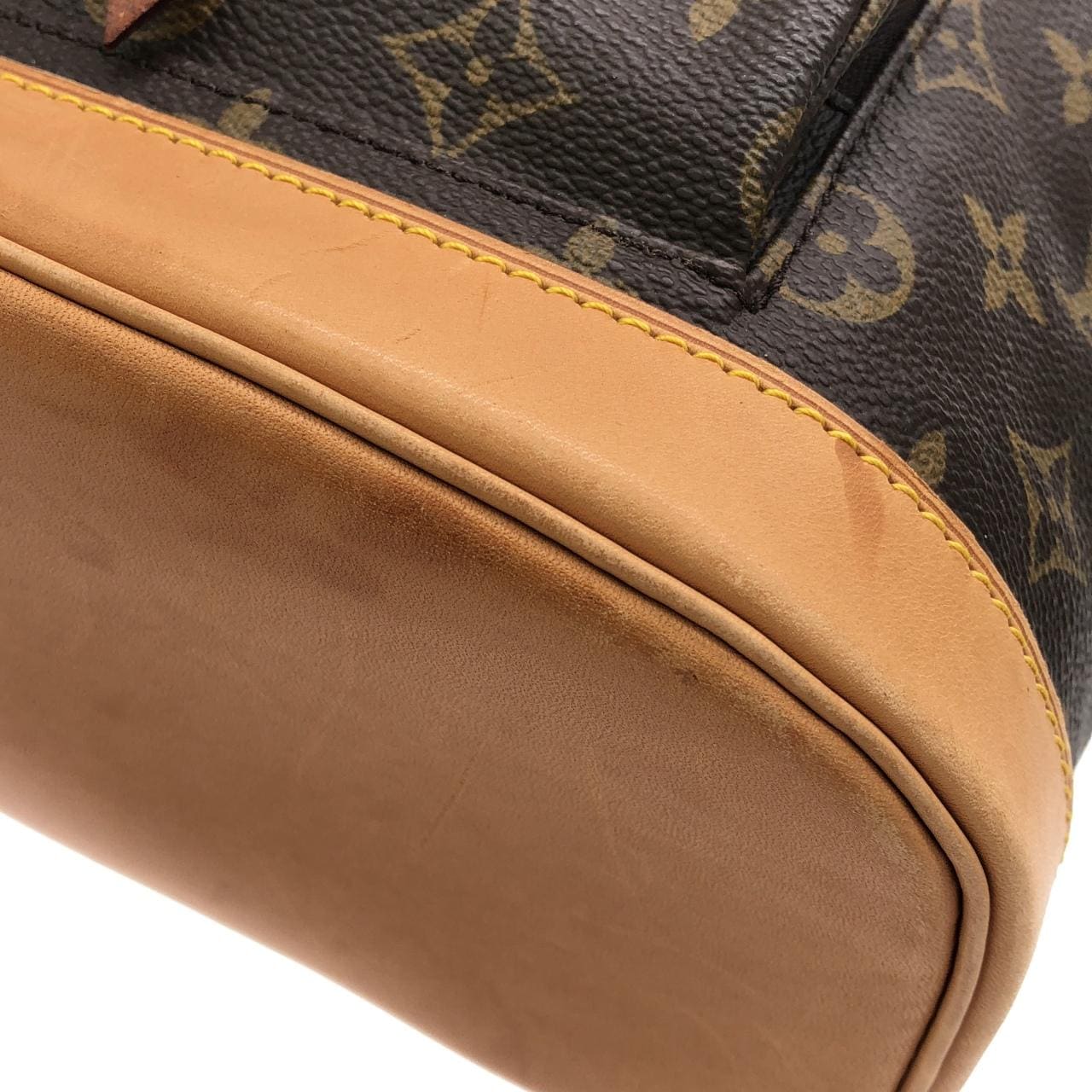 LOUIS VUITTON Montsouris M51136 Backpack Monogram 黑色 Monogram 中古品B - 縮圖 4