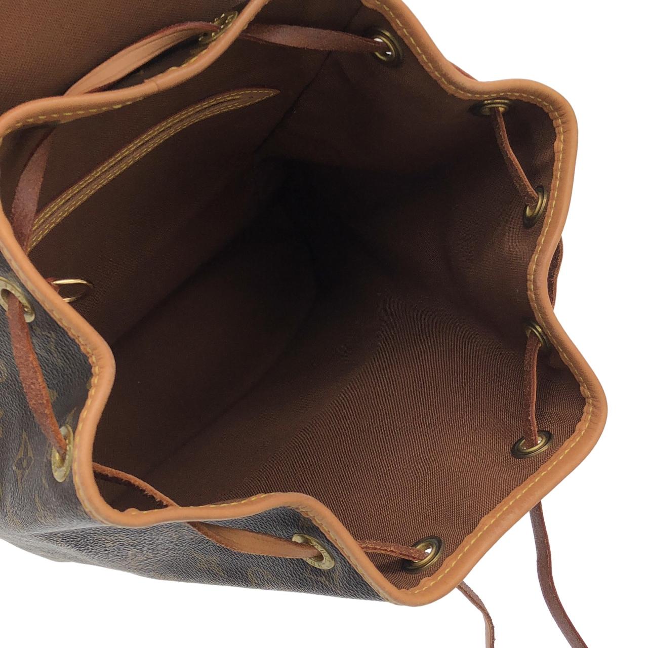 LOUIS VUITTON Montsouris M51136 Backpack Monogram 黑色 Monogram 中古品B - 縮圖 8