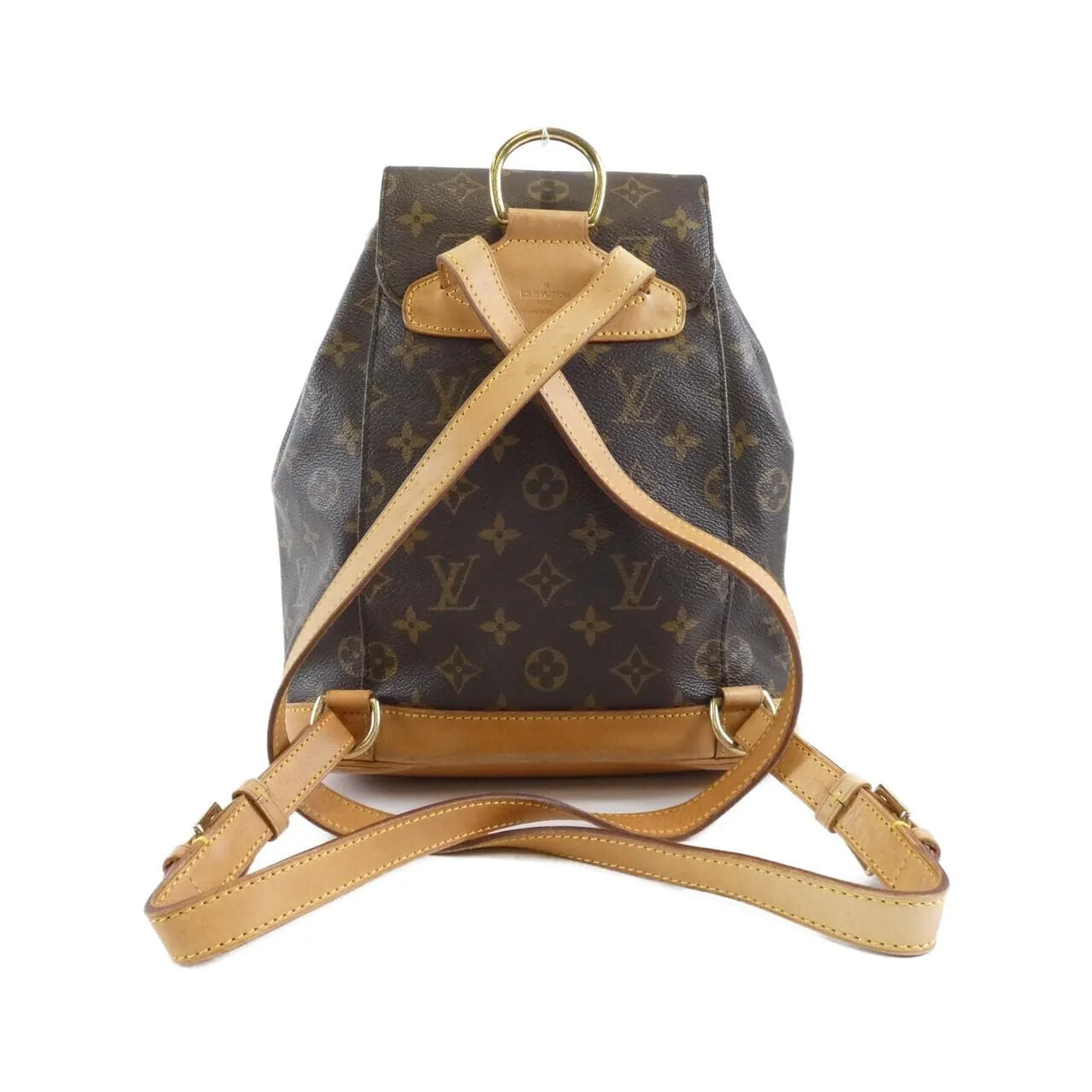 LOUIS VUITTON Montsouris M51136 Backpack Monogram 黑色 Monogram 中古品B - 縮圖 2