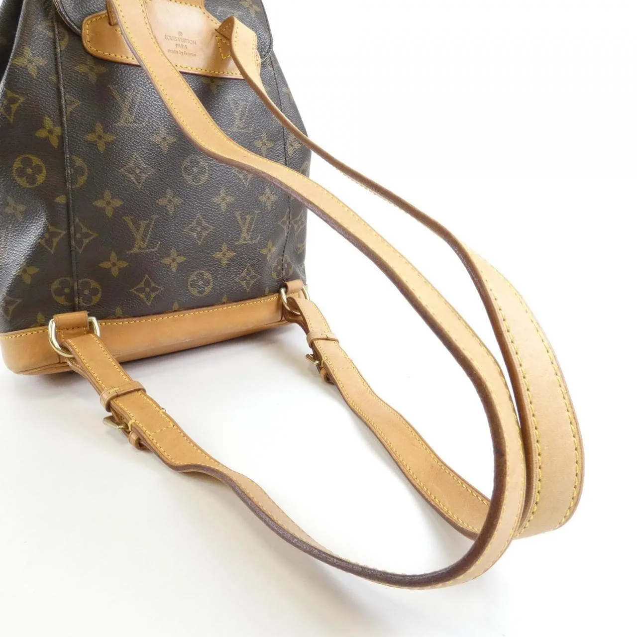 LOUIS VUITTON Montsouris M51136 Backpack Monogram 黑色 Monogram 中古品B - 縮圖 7