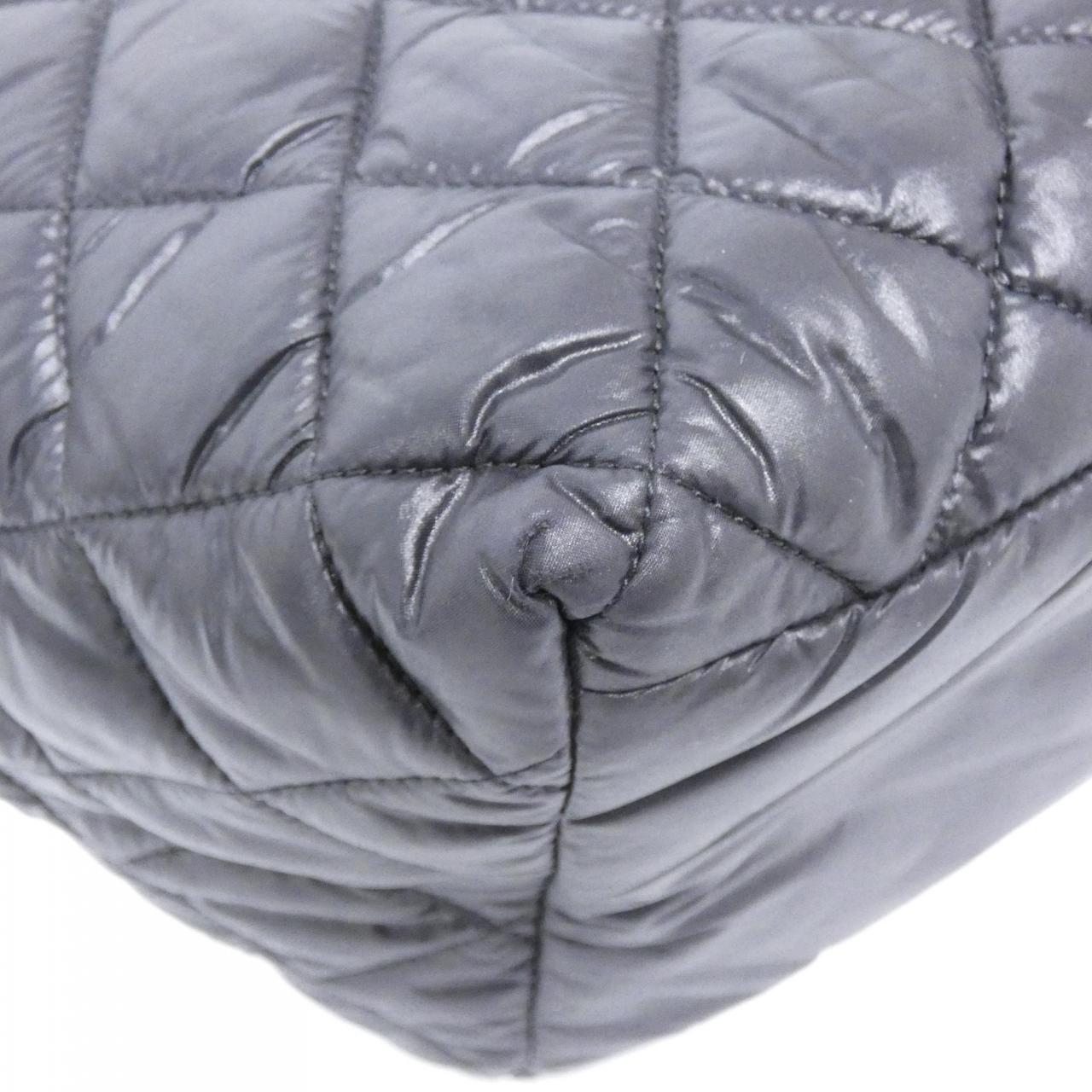 CHANEL Deauville 48610 Handbag Nylon Black Nylon - Thumbnail 4