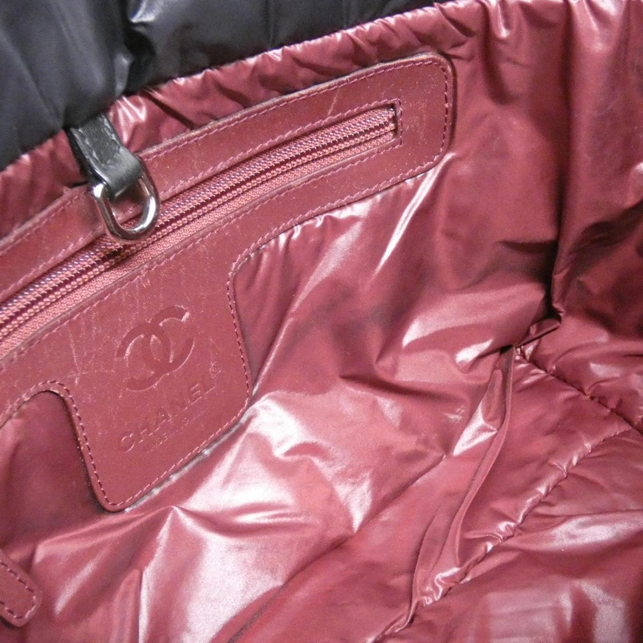 CHANEL Deauville 48610 Handbag Nylon Black Nylon - Thumbnail 9