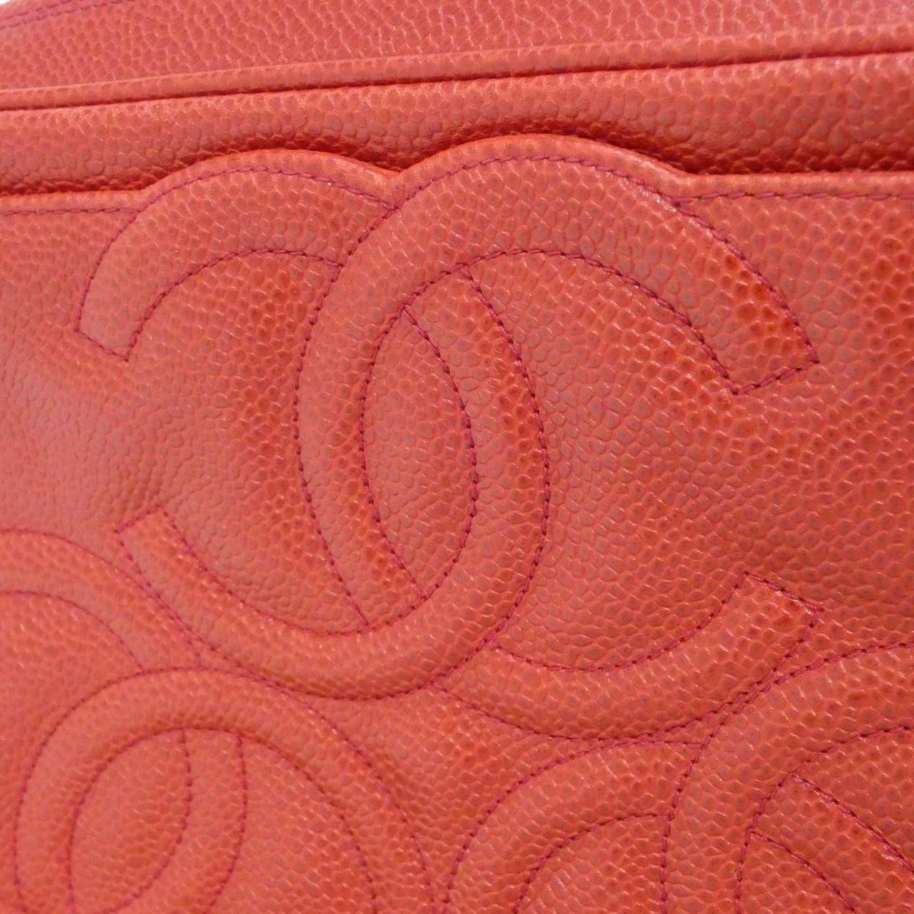 CHANEL Shoulder Bag Caviar Leather 紅色 Caviar Leather 中古品A - 縮圖 4