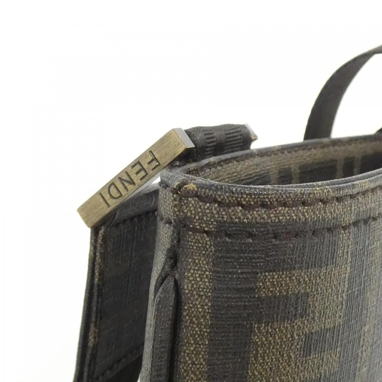 FENDI 7VA214 UZD Shoulder Bag Canvas 黑色 帆布 中古品B - 縮圖 6