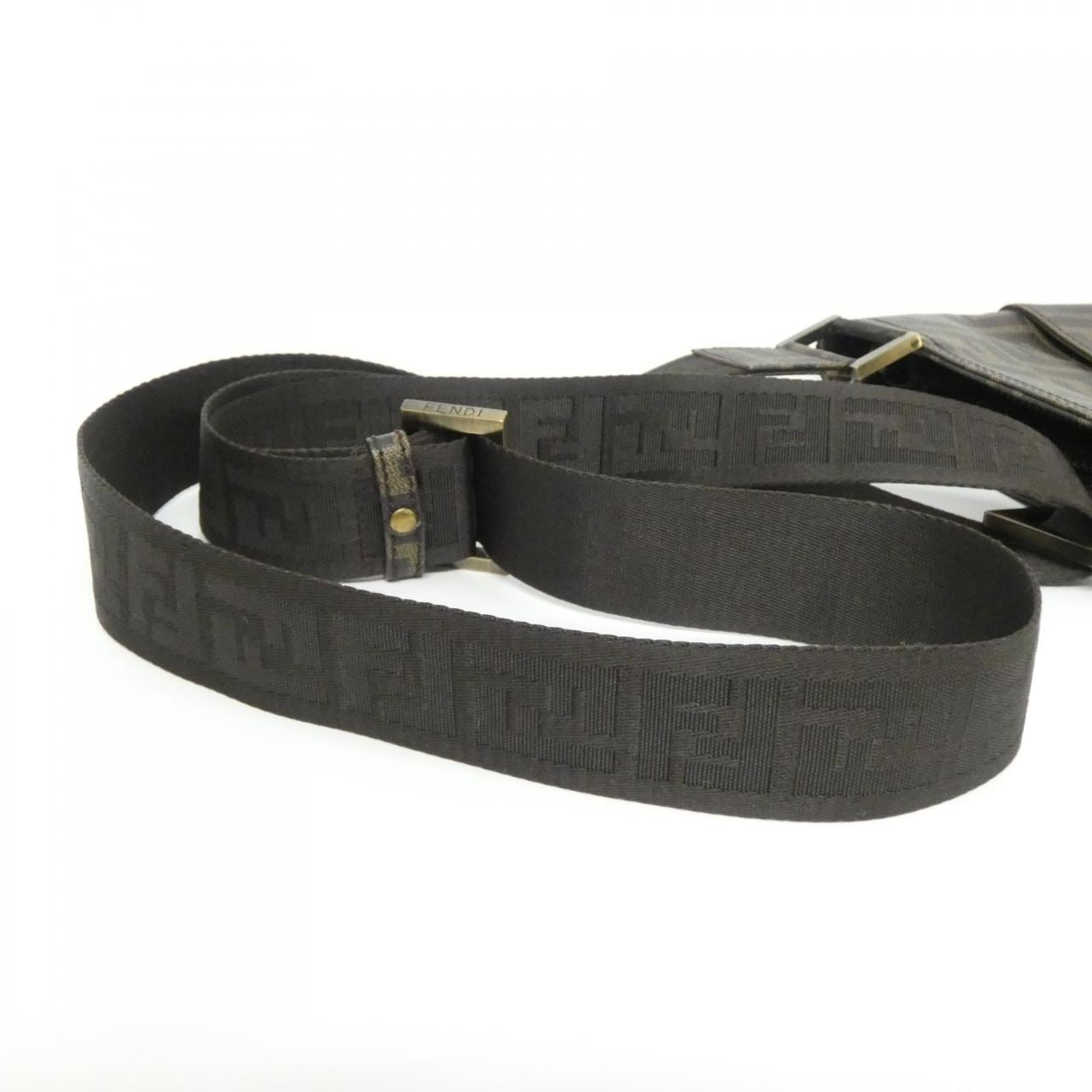 FENDI 7VA214 UZD Shoulder Bag Canvas 黑色 帆布 中古品B - 縮圖 7