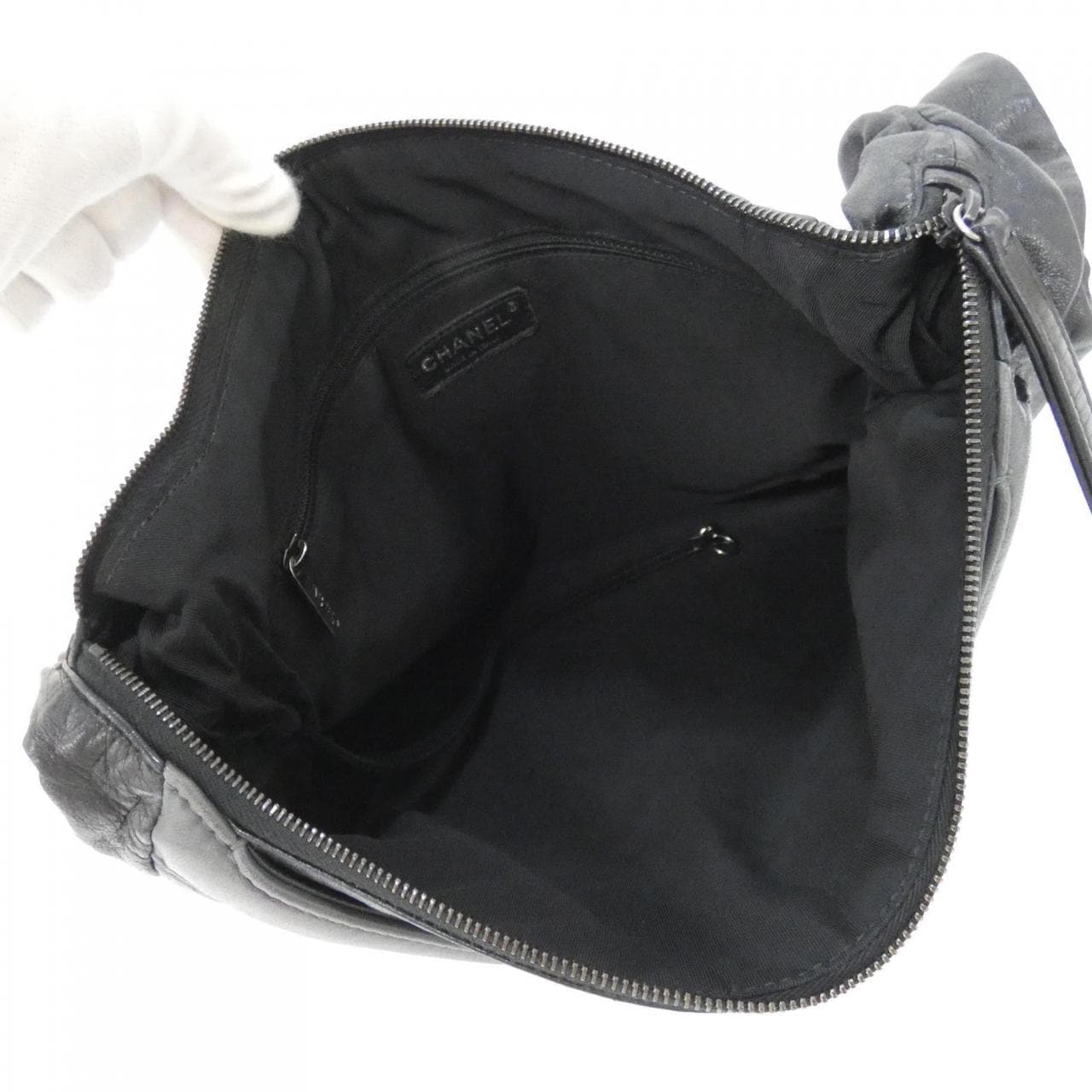 CHANEL Shoulder Lambskin Black Lambskin - Thumbnail 8