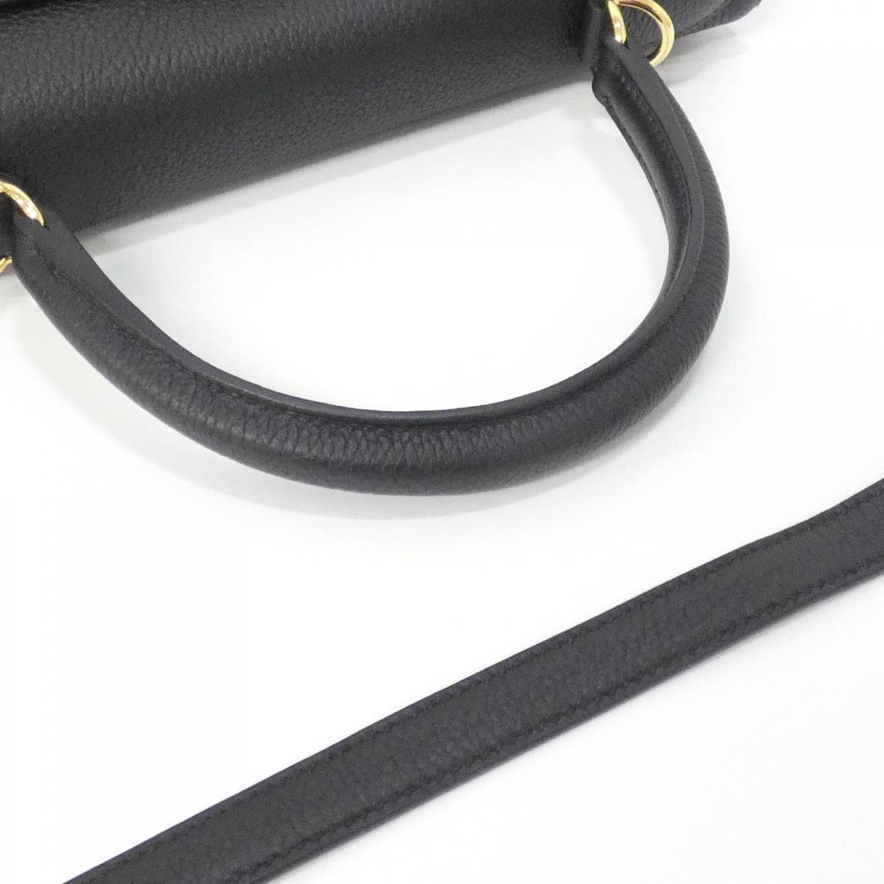 HERMES HERMÈS Kelly 027630CC Bag Togo Black Togo Leather - Thumbnail 6