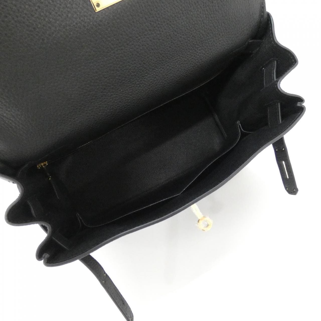 HERMES HERMÈS Kelly 027630CC Bag Togo Black Togo Leather - Thumbnail 7