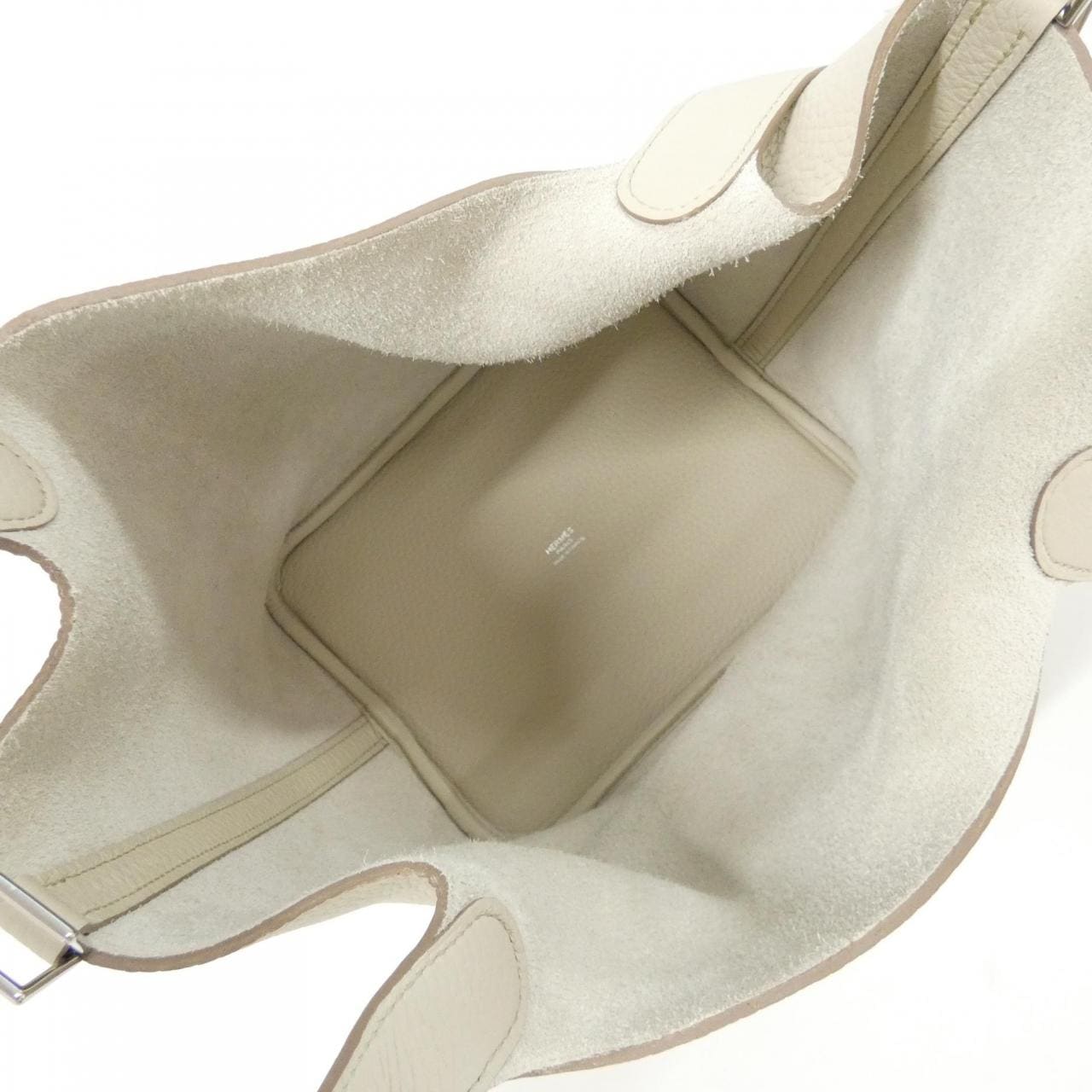 HERMES HERMÈS Picotin 060991CK Bag Clemence 黑色 Clemence 皮 中古品A - 縮圖 7