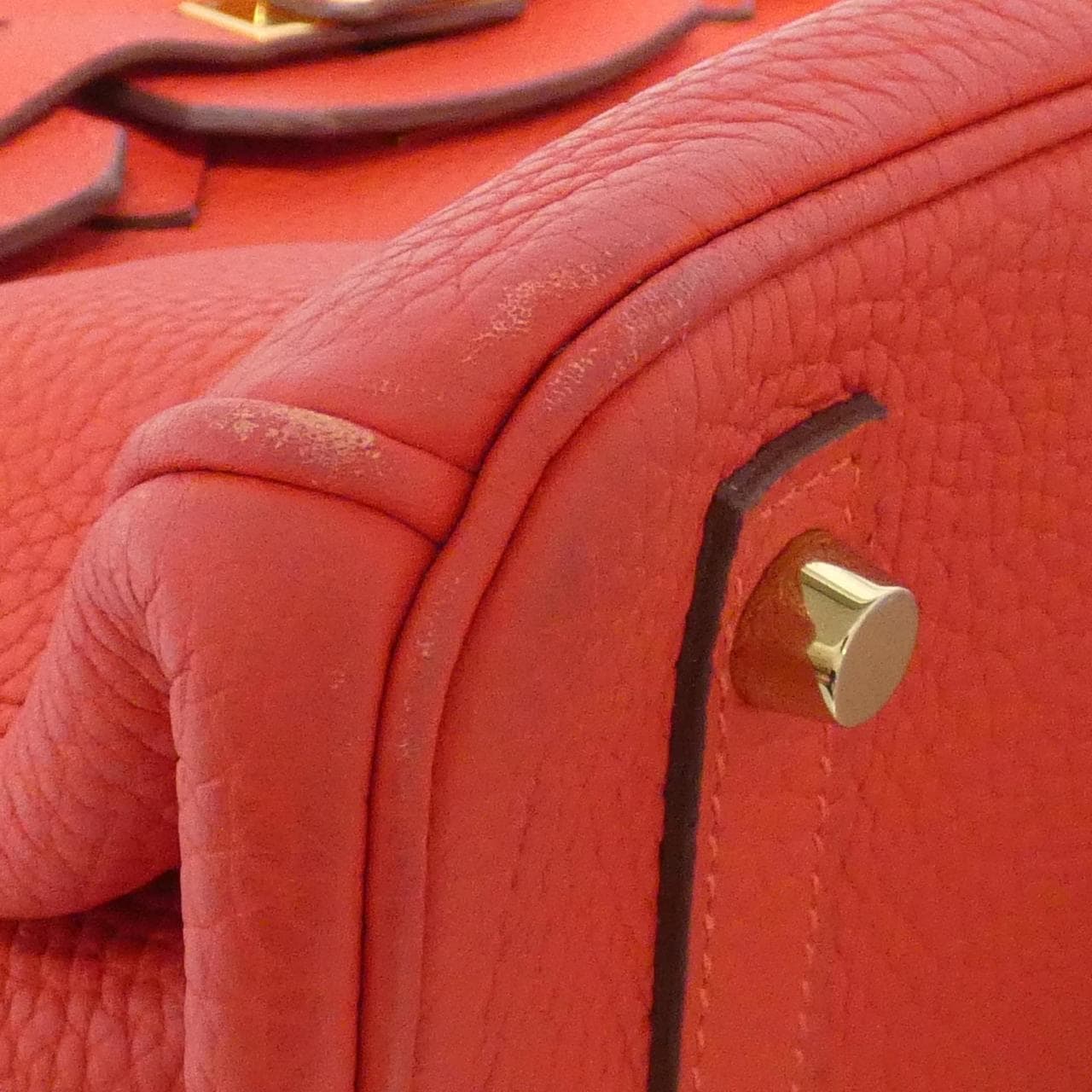 HERMES HERMÈS Birkin 027633CC Bag Togo Rouge Togo 牛皮 中古品B - 縮圖 3