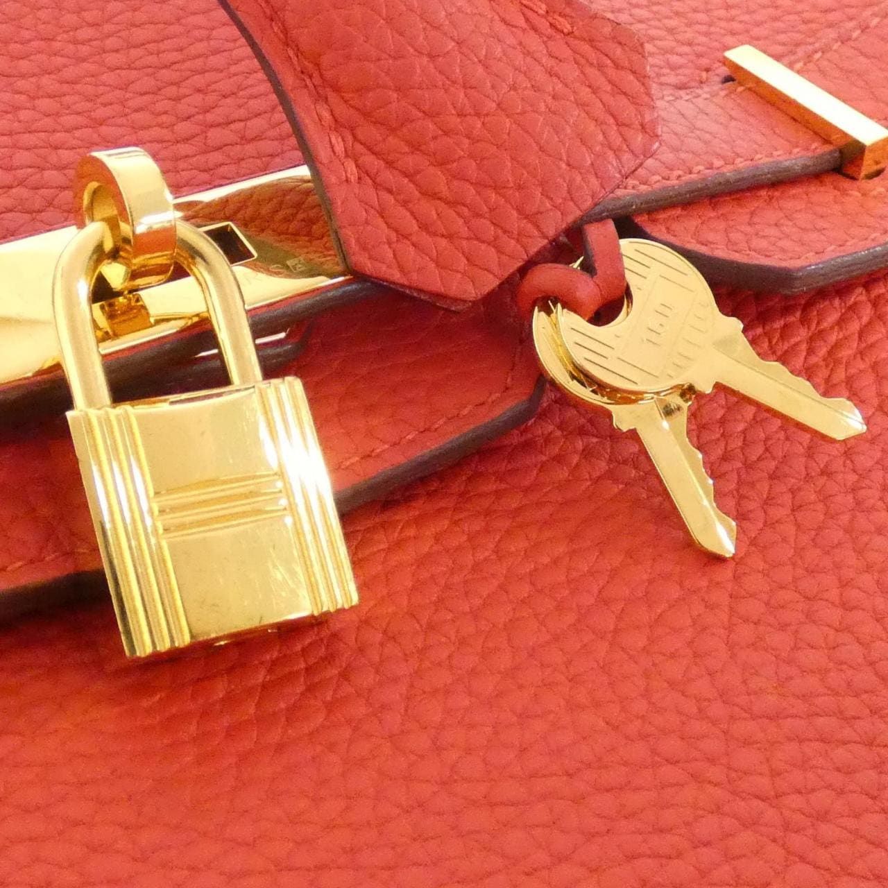HERMES HERMÈS Birkin 027633CC Bag Togo Rouge Togo 牛皮 中古品B - 縮圖 4