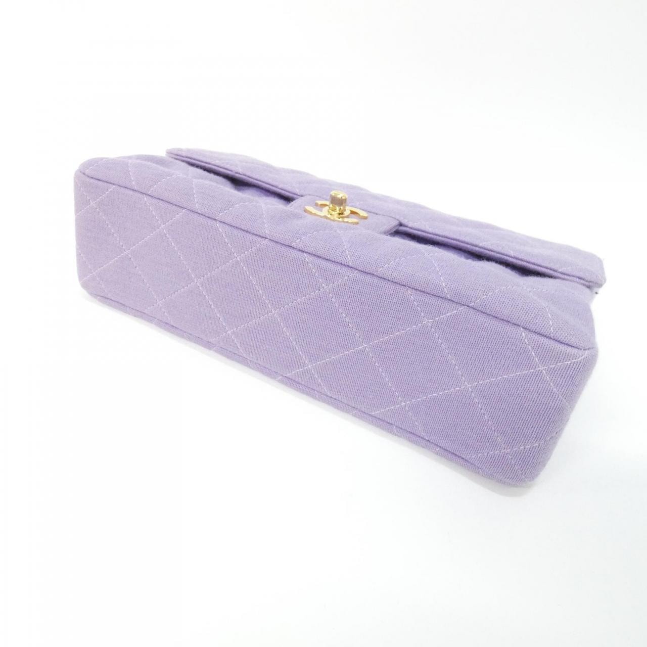 CHANEL Shoulder Canvas Purple Canvas - Thumbnail 3