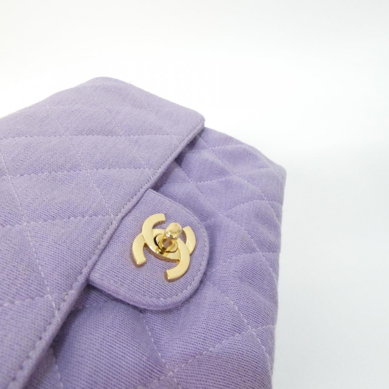 CHANEL Shoulder Canvas Purple Canvas - Thumbnail 4