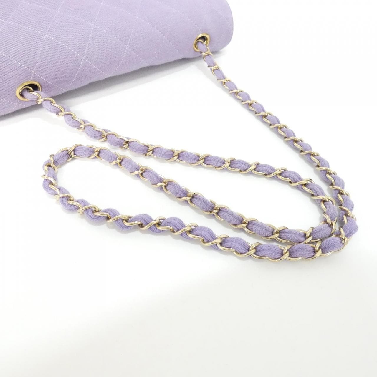 CHANEL Shoulder Canvas Purple Canvas - Thumbnail 8