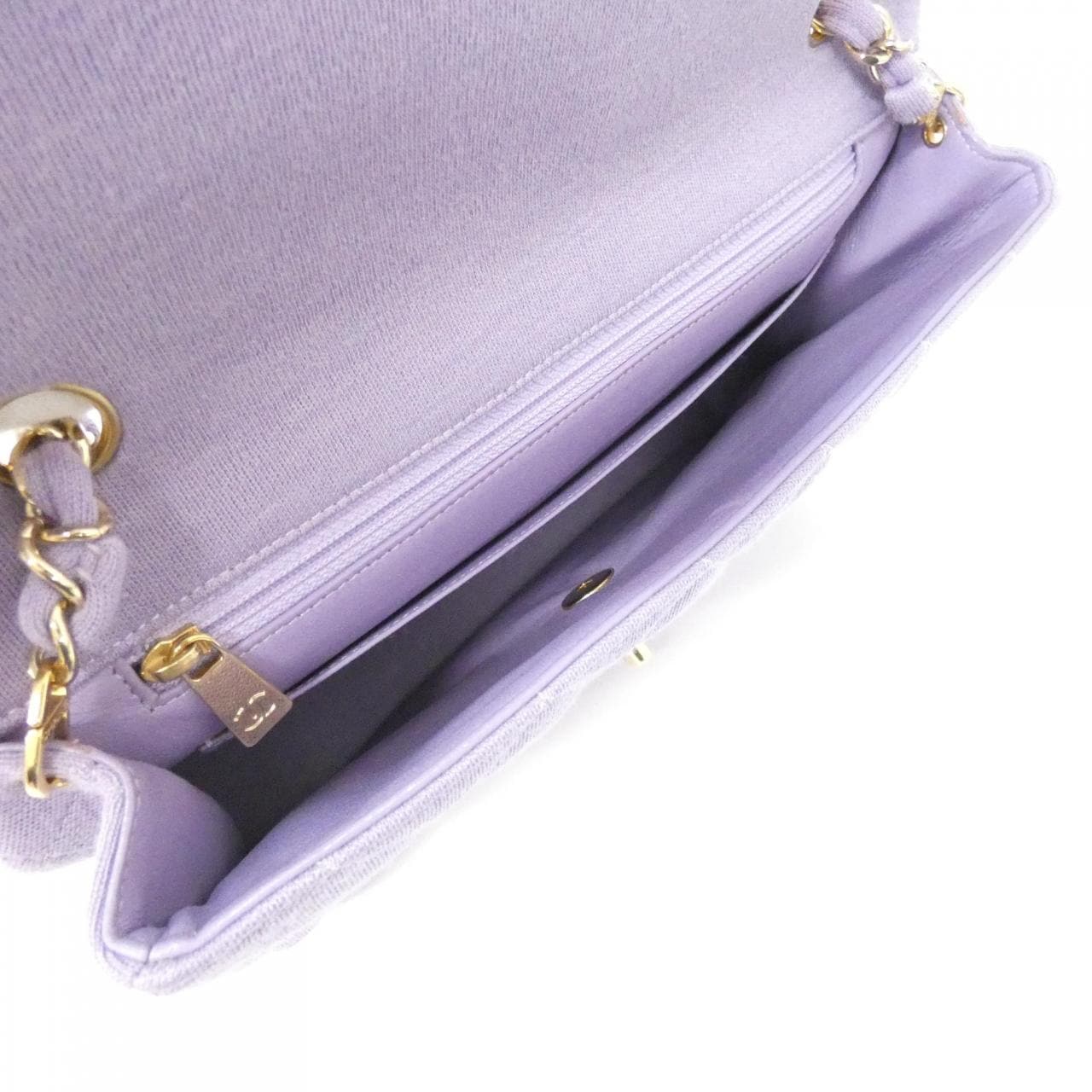 CHANEL Shoulder Canvas Purple Canvas - Thumbnail 9