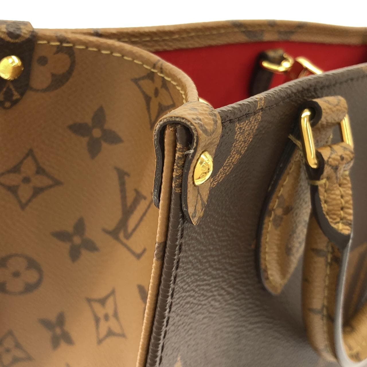 LOUIS VUITTON OnTheGo M46373 Bag Monogram 黑色 Monogram 中古品A - 縮圖 5
