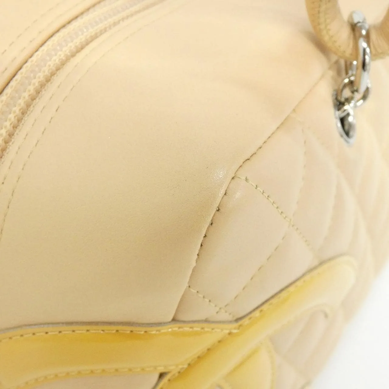 CHANEL Cambon 25171 Shoulder Patent Leather Beige Patent Leather Rank A - Thumbnail 8