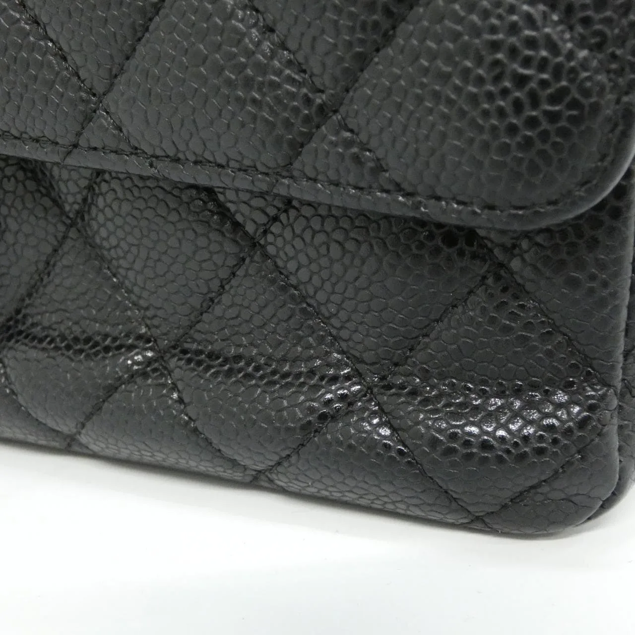 CHANEL Matelasse 1112 Shoulder Grained Calfskin Black Grained Calfskin Rank A - Thumbnail 6