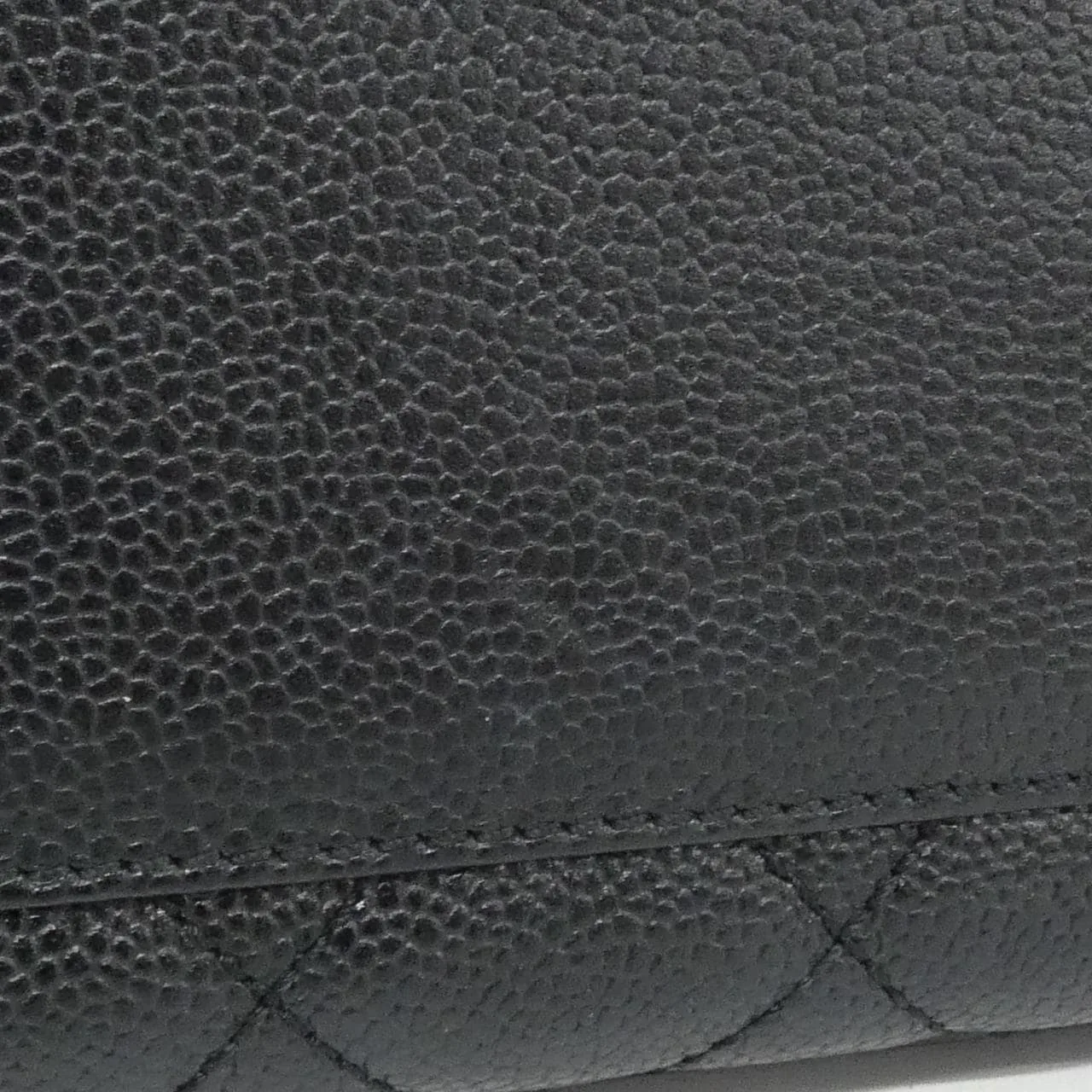 CHANEL Matelasse 12397 Handbag Grained Calfskin 黑色 荔枝紋牛皮 中古品A - 縮圖 4