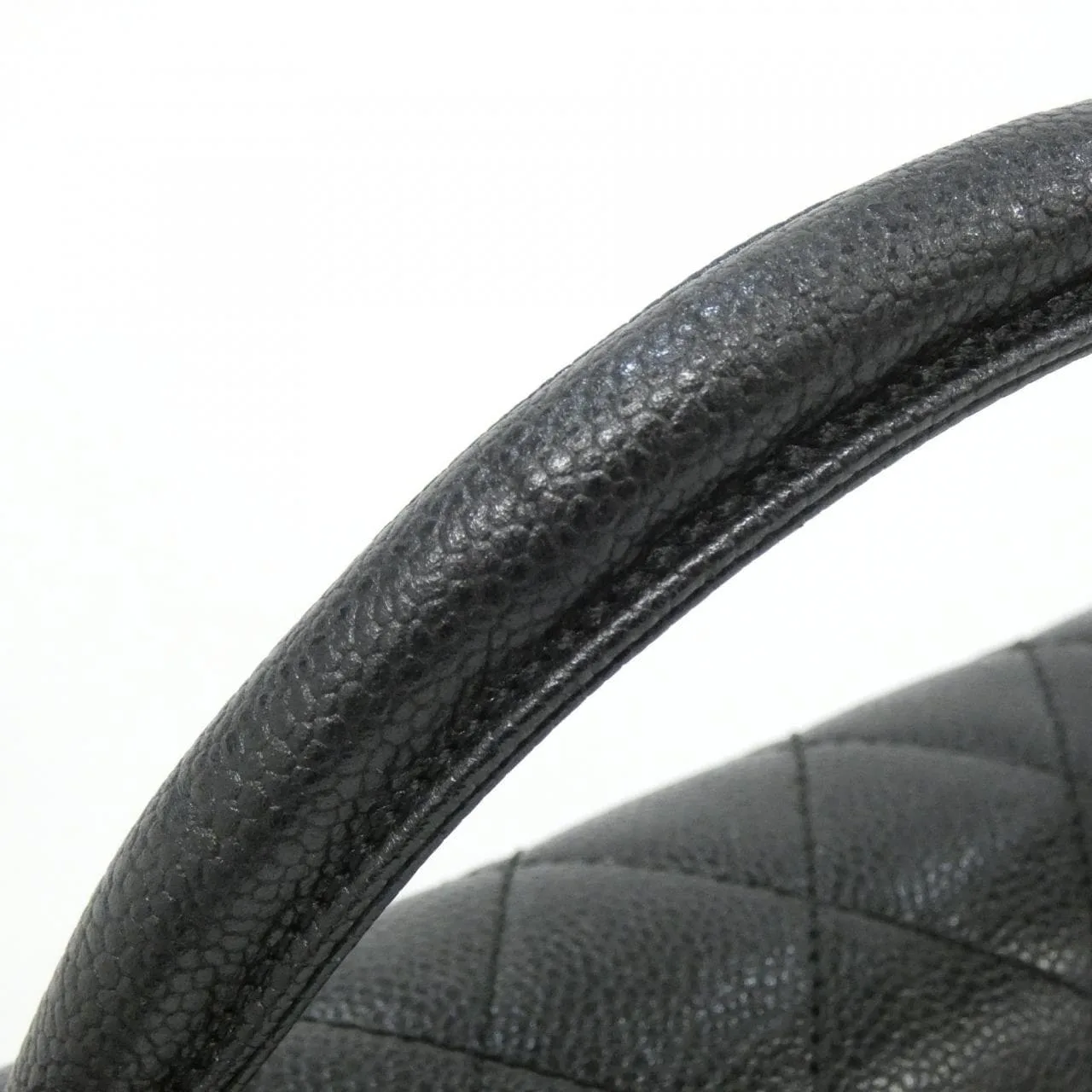 CHANEL Matelasse 12397 Handbag Grained Calfskin 黑色 荔枝紋牛皮 中古品A - 縮圖 6