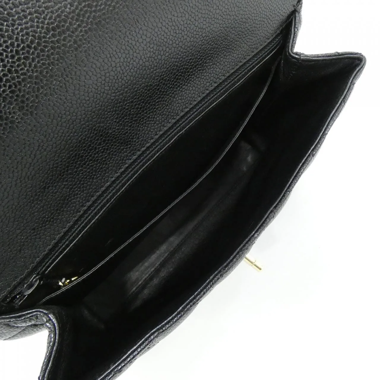 CHANEL Matelasse 12397 Handbag Grained Calfskin 黑色 荔枝紋牛皮 中古品A - 縮圖 8