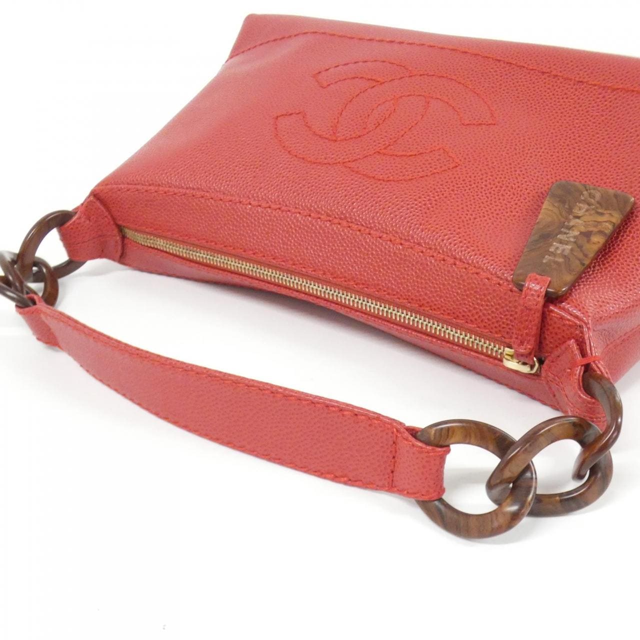 CHANEL 18232 Bag Grained Calfskin Red Grained Calfskin - Thumbnail 8