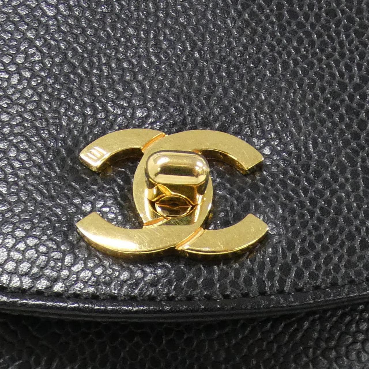 CHANEL 08904 Shoulder Bag Grained Calfskin 黑色 荔枝紋牛皮 - 縮圖 4