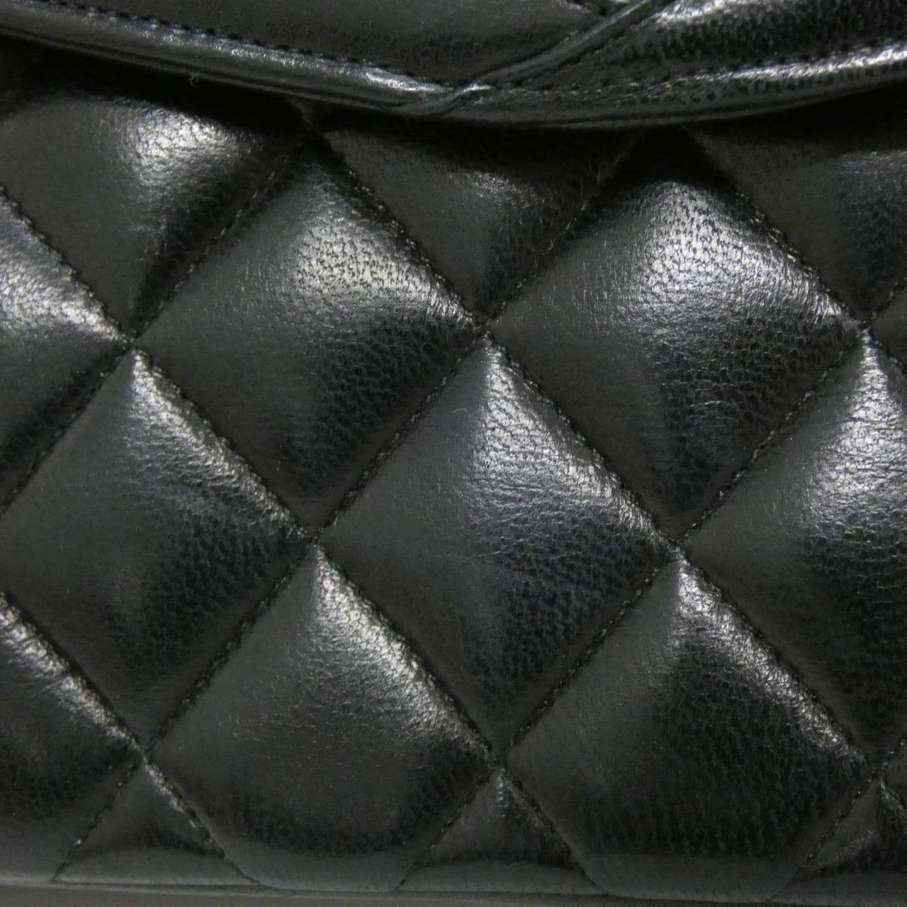 CHANEL Shoulder Bag Lambskin 黑色 羊皮 中古品A - 縮圖 5
