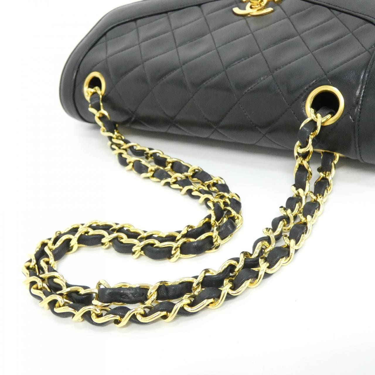 CHANEL Shoulder Bag Lambskin 黑色 羊皮 中古品A - 縮圖 8