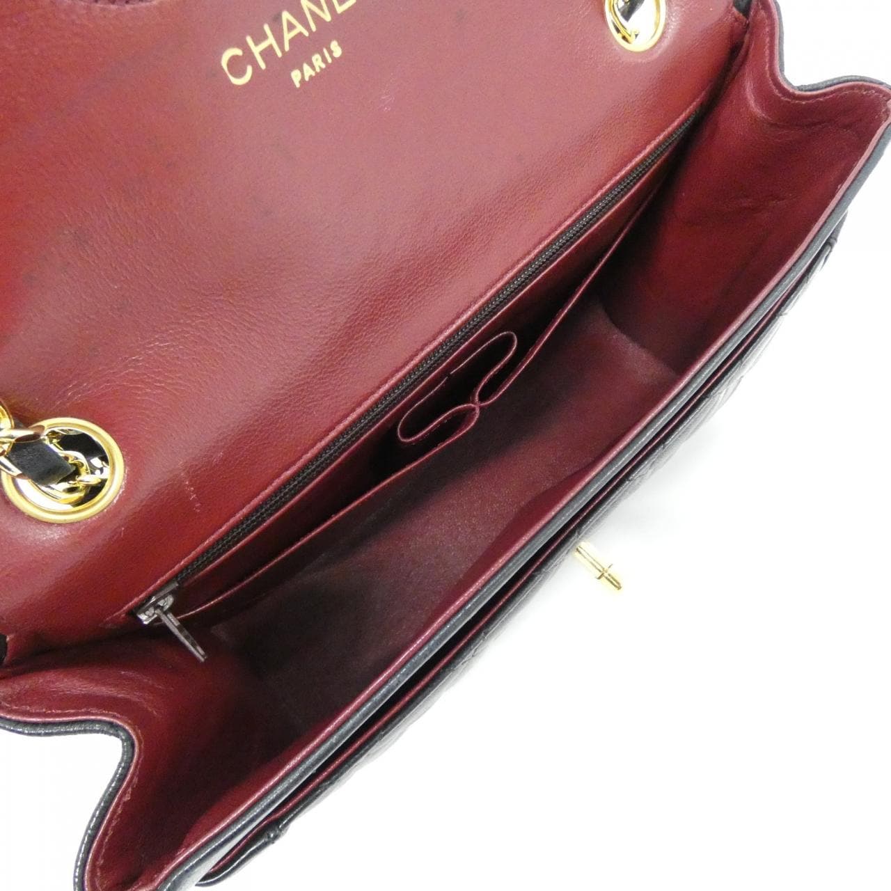 CHANEL Shoulder Bag Lambskin 黑色 羊皮 中古品A - 縮圖 9
