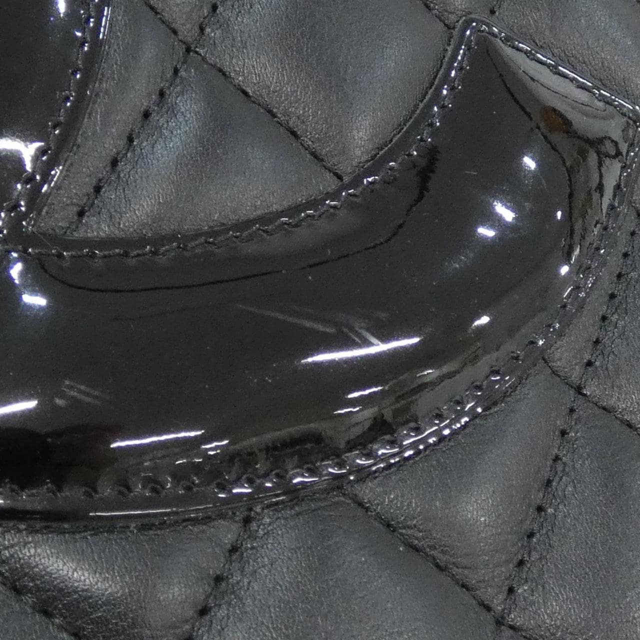 CHANEL Cambon 25167 Bag Patent Leather Black Patent Leather Rank A - Thumbnail 4