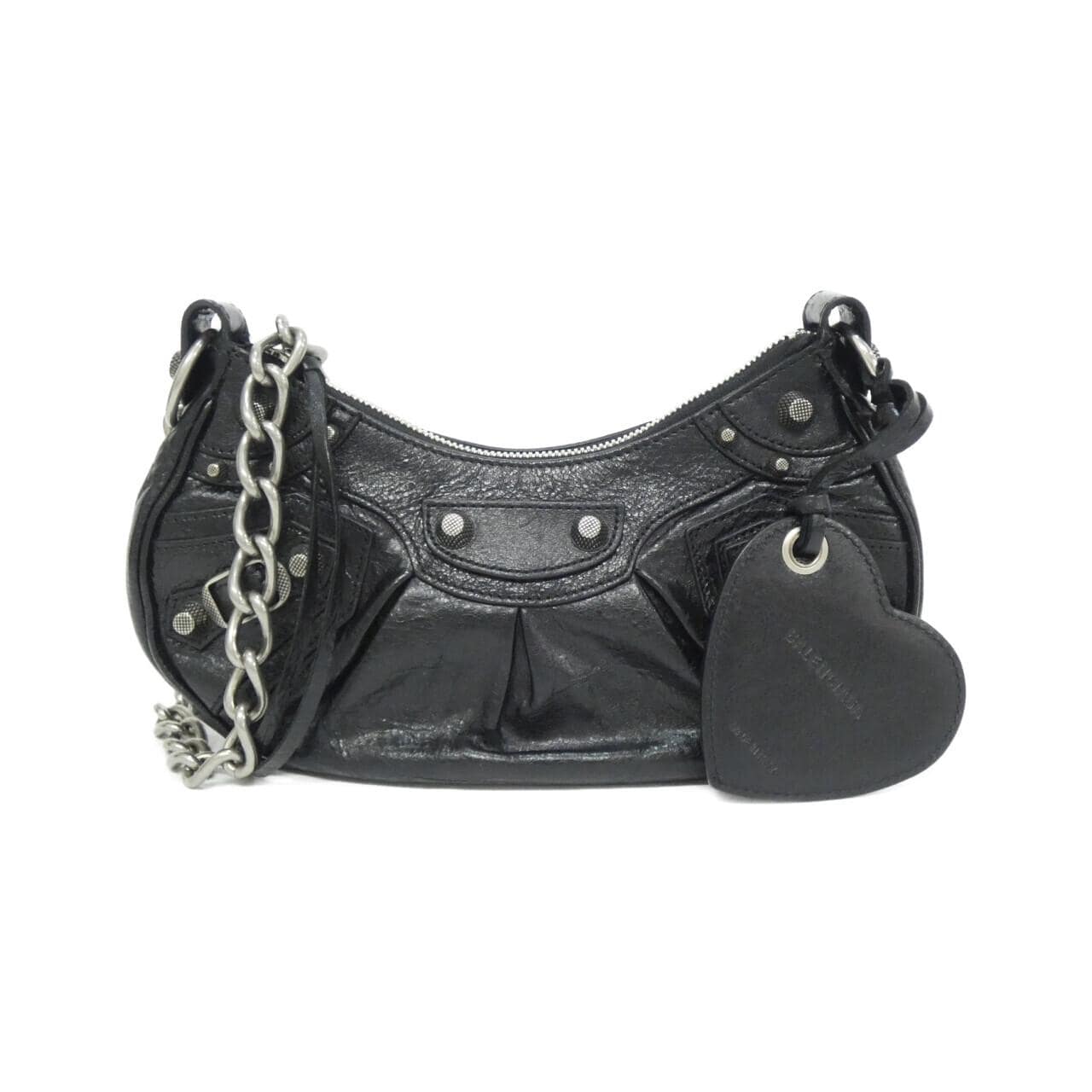 BALENCIAGA Le Cagole 712813 Shoulder Bag Lambskin Black