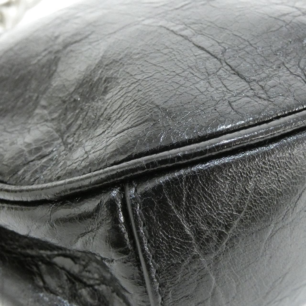 BALENCIAGA Le Cagole 712813 Shoulder Bag Lambskin 黑色 羊皮 中古品A - 縮圖 3