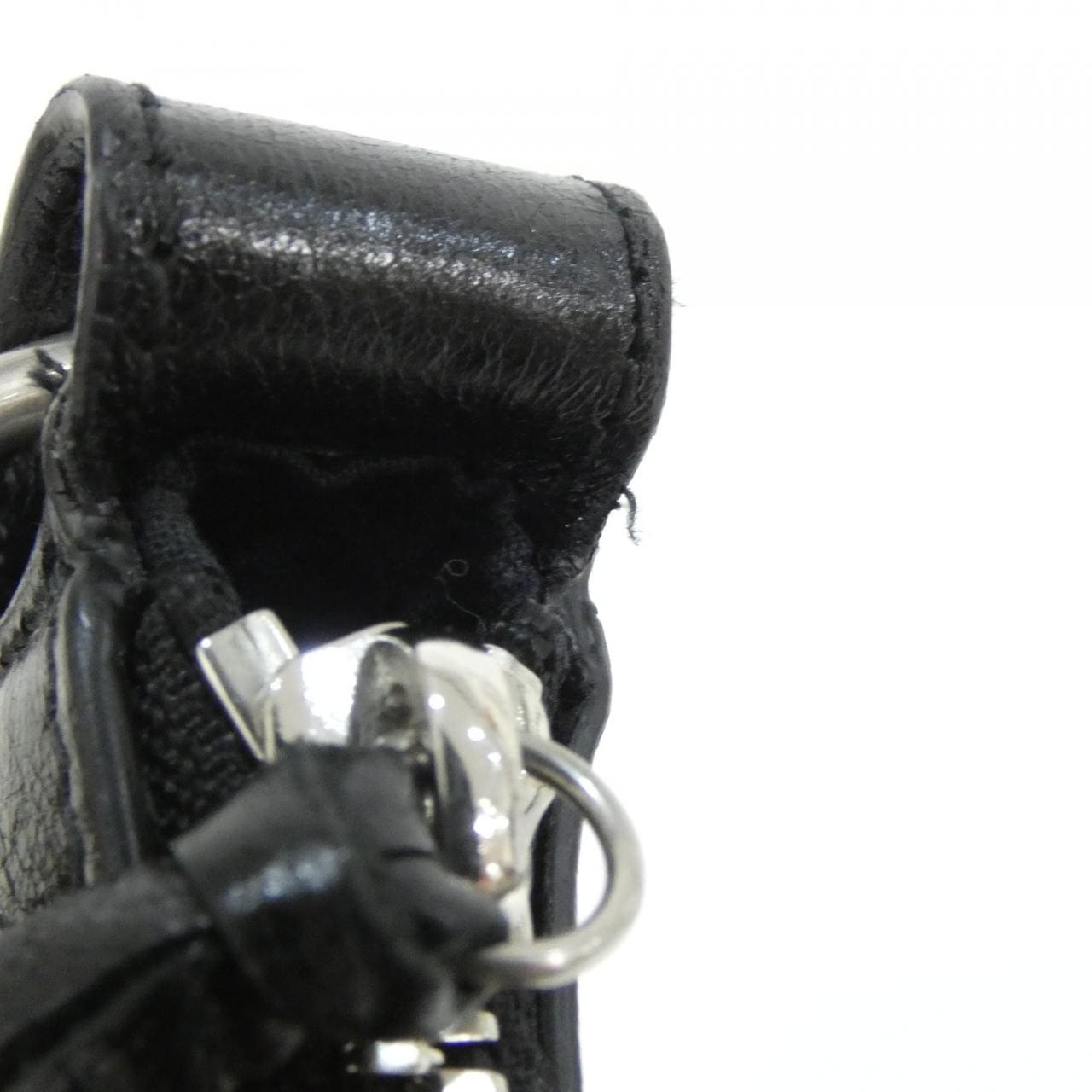 BALENCIAGA Le Cagole 712813 Shoulder Bag Lambskin 黑色 羊皮 中古品A - 縮圖 4