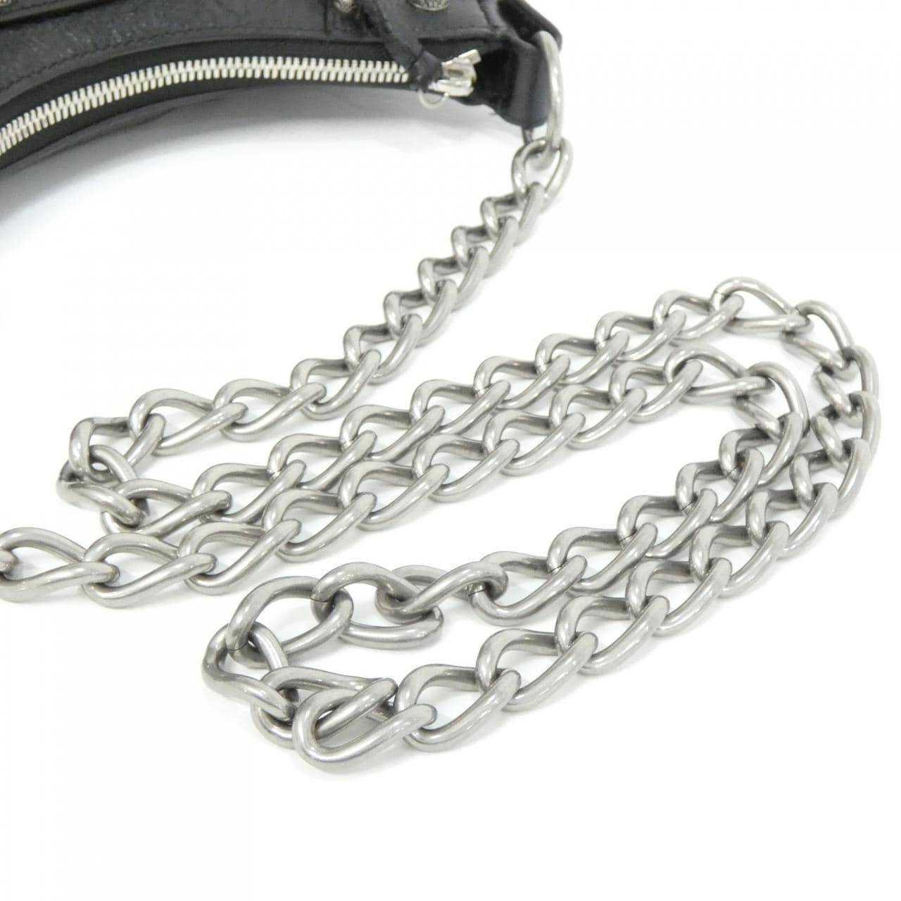 BALENCIAGA Le Cagole 712813 Shoulder Bag Lambskin 黑色 羊皮 中古品A - 縮圖 6