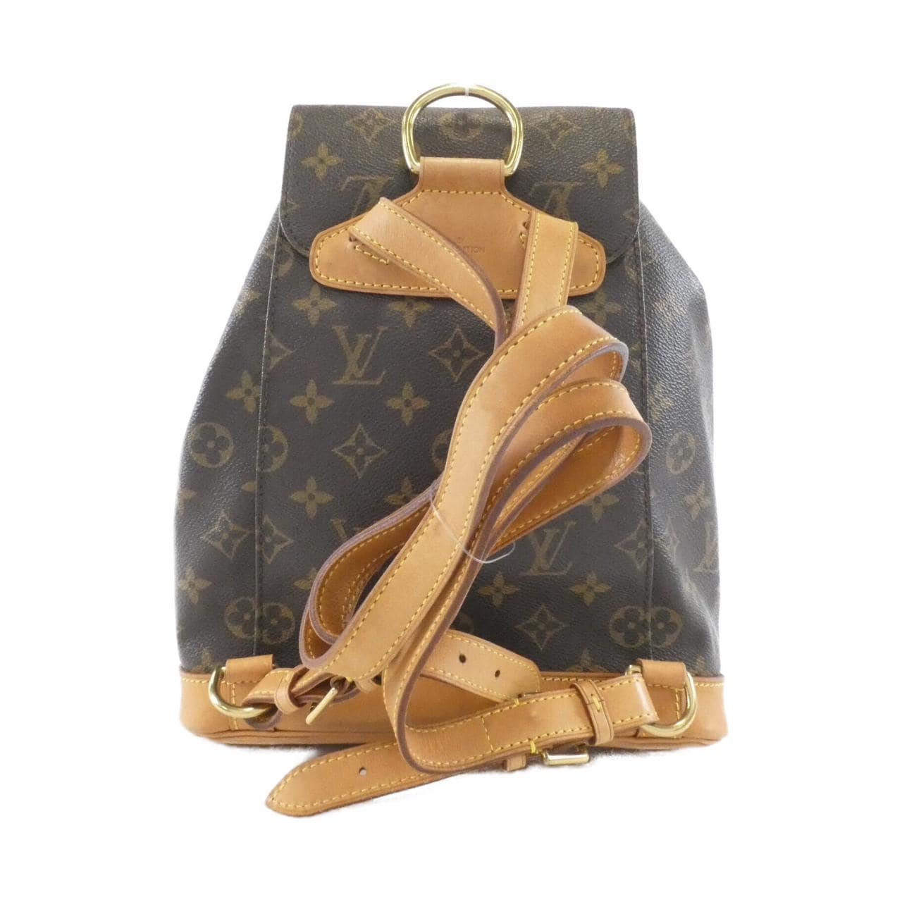 LOUIS VUITTON Montsouris M51136 Backpack Monogram 黑色 Monogram 中古品B - 縮圖 2
