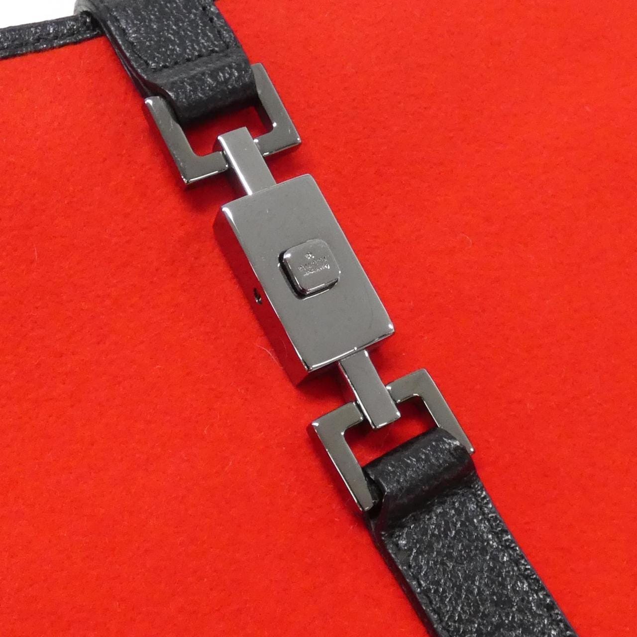 GUCCI 001 3306 Shoulder Bag Leather 黑色 皮革 中古品A - 縮圖 4