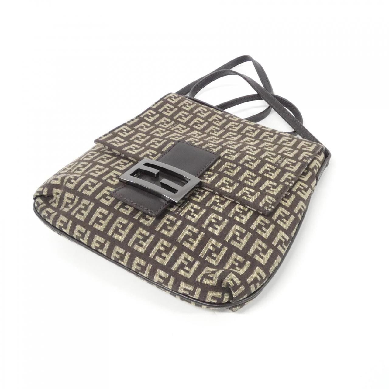 FENDI 8BT075 JQ4 Shoulder Bag Canvas Black Canvas - Thumbnail 3