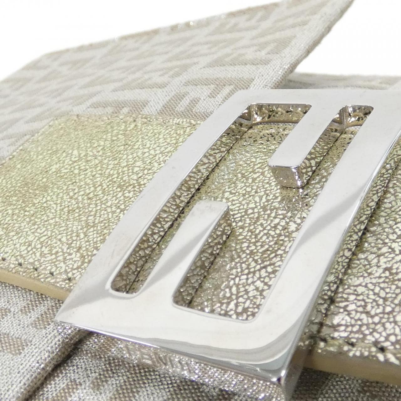 FENDI 8BT075 RQ6 Shoulder Bag Canvas Gold Canvas - Thumbnail 4