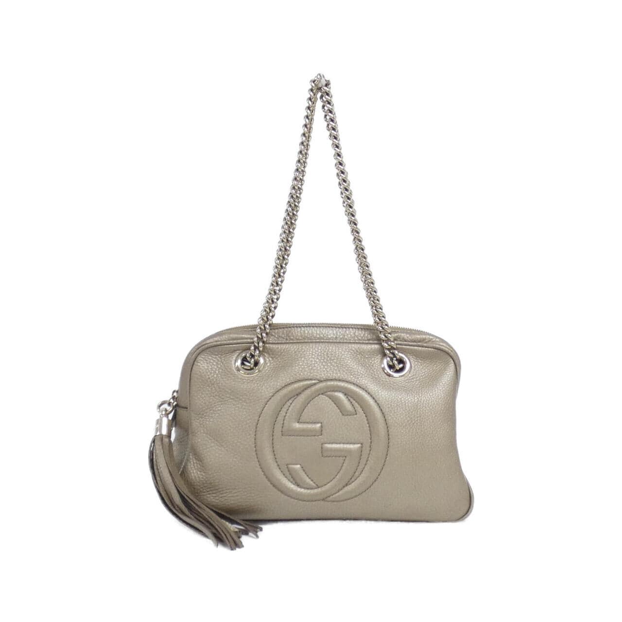 GUCCI 308983 AH90G Shoulder Bag Leather Black