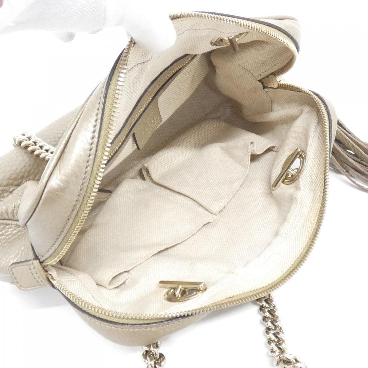 GUCCI 308983 AH90G Shoulder Bag Leather 黑色 皮革 - 縮圖 9