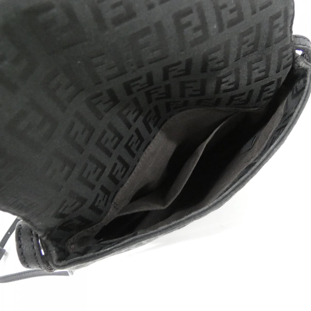 FENDI 8BT075 JQ5 Shoulder Bag Canvas Black Canvas - Thumbnail 8