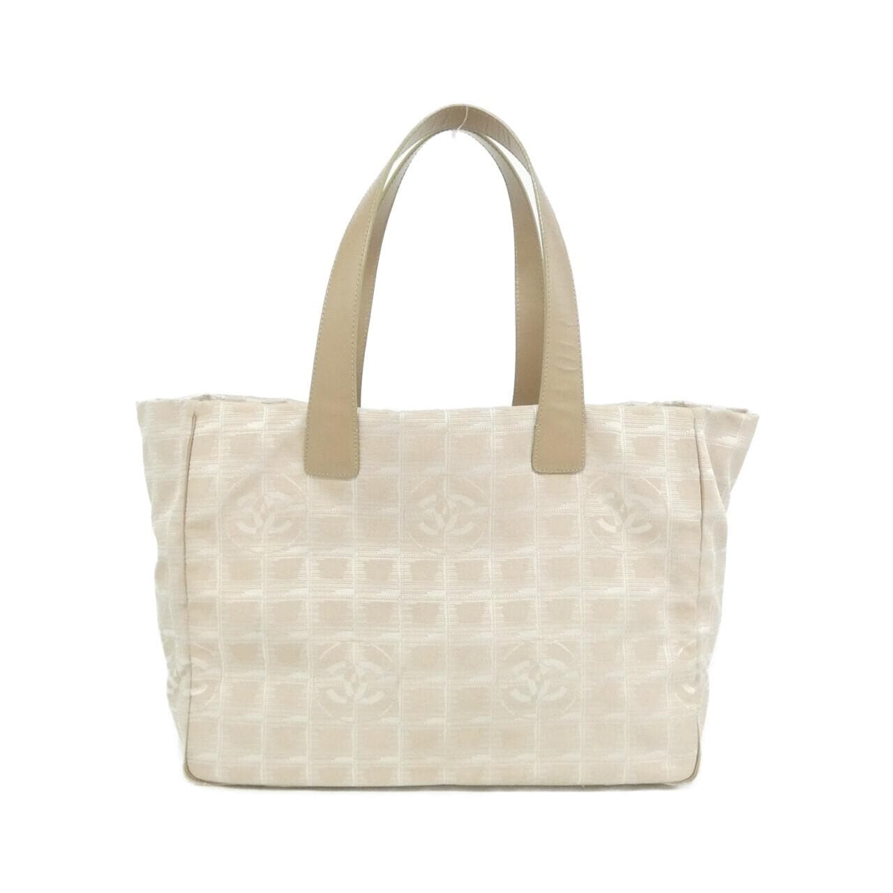 CHANEL Deauville 15991 Bag Nylon Beige